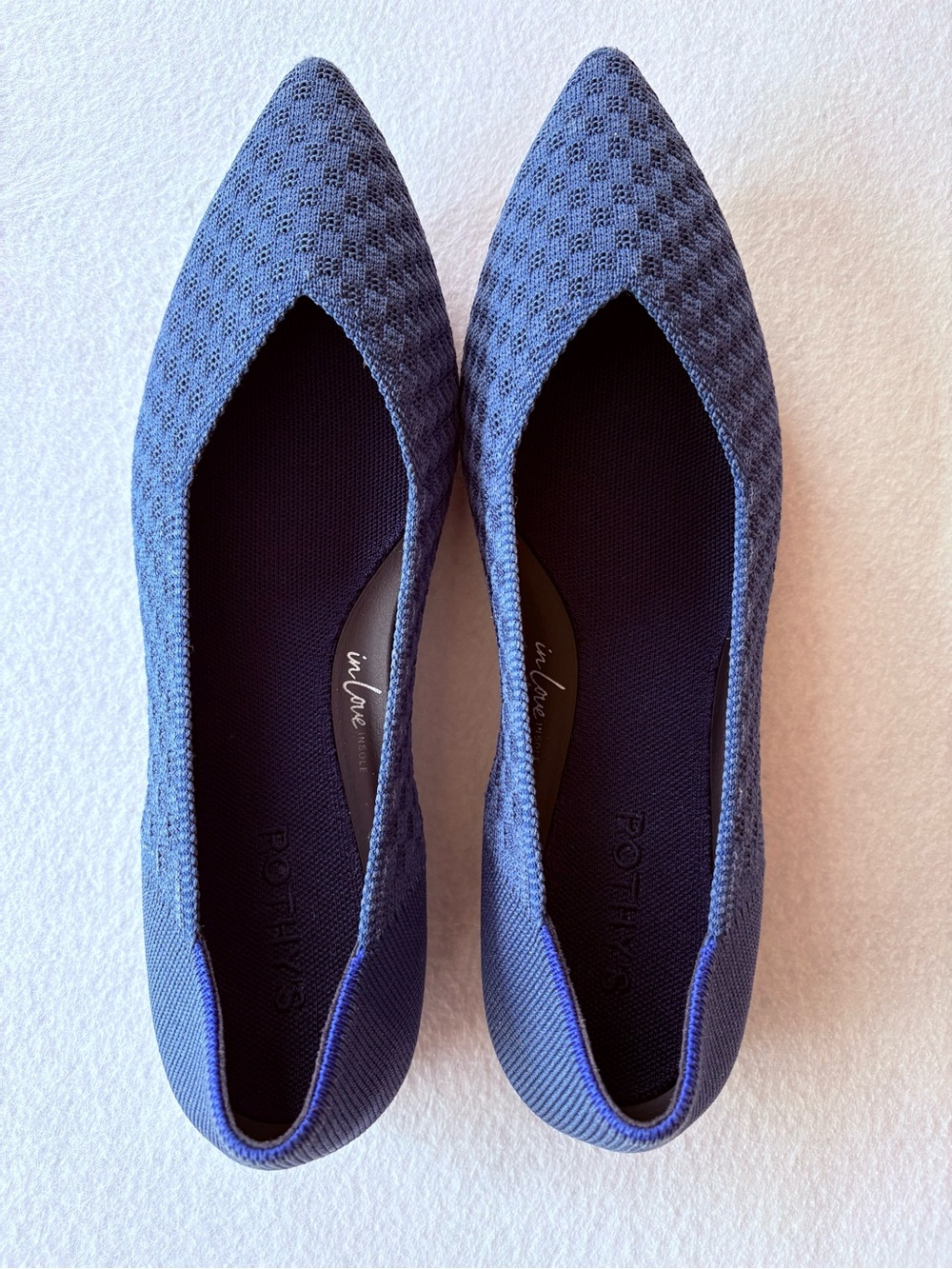 Rothy's The Point II in Blueberry Basketweave